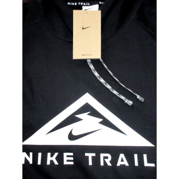 Nike Trail Men's Magic Hour Hoodie PO Sweatshirt Black White Sizes M/L NWT - Picture 4 of 4